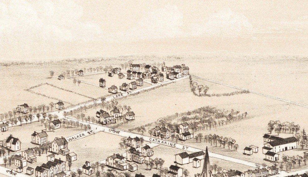 1885 Drawing of Daletown, an African American Community that Grew Up Just Outside the Boundary of Middletown